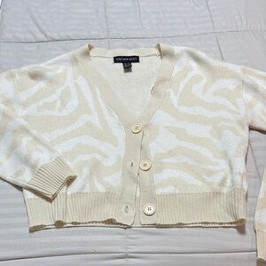 Urban Planet Cream Zebra Cardigan